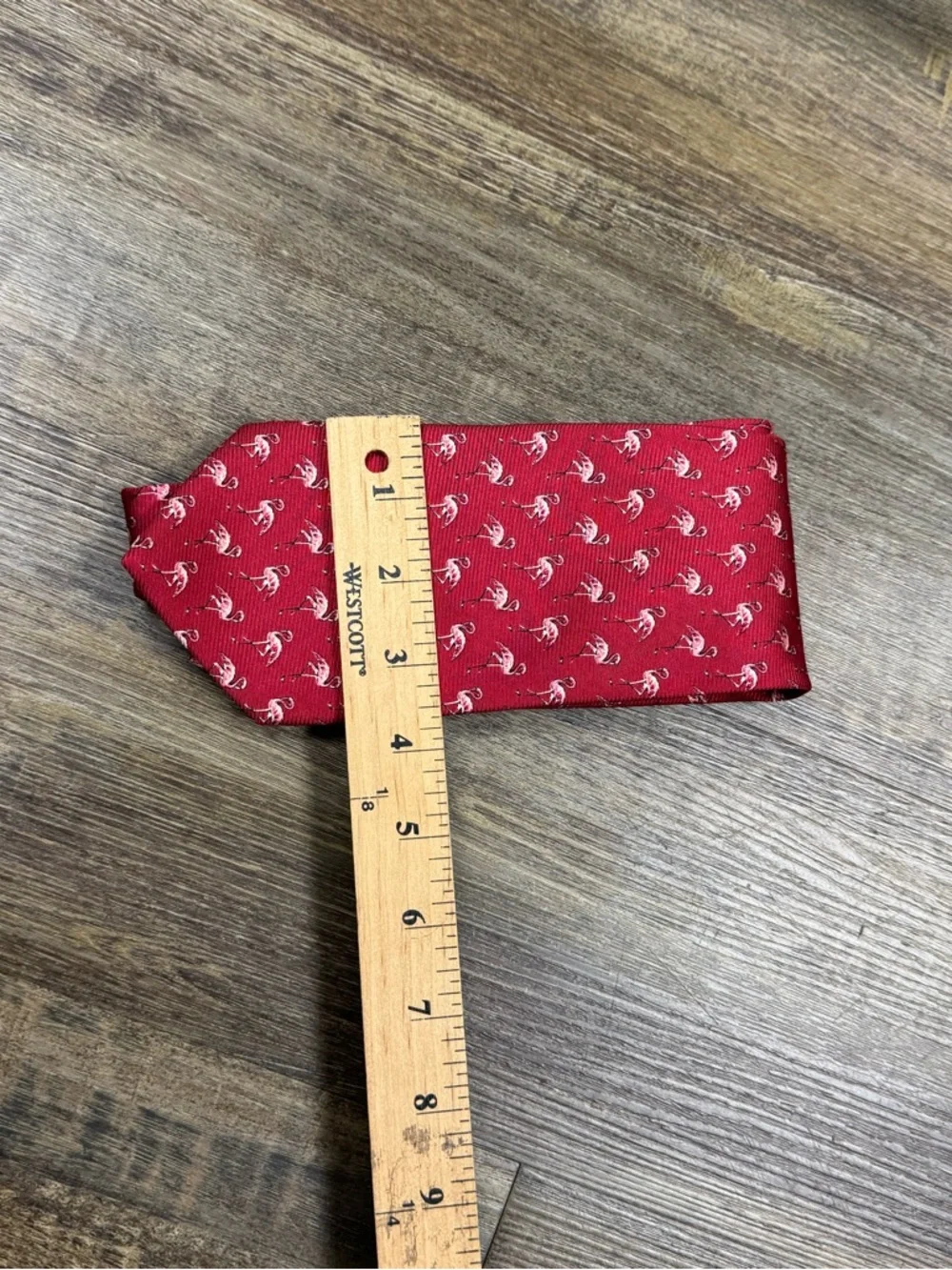 Ralph‎ Lauren Red Tie with Pink Flamingo Motif
